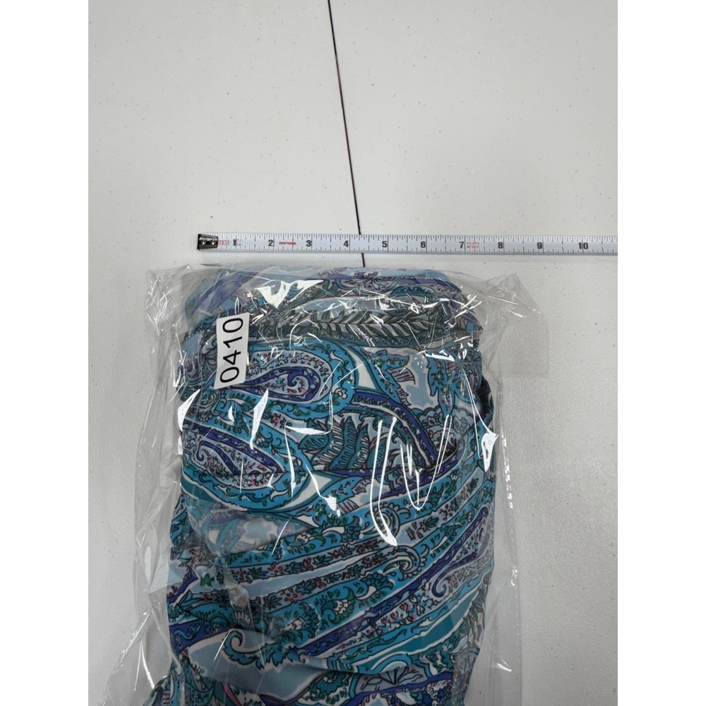 Belle by Kim Gravel Teal Paisley Sleeveless Wrap Maxi Dress XL QVC NWOT A351610‎ - Picture 9 of 10